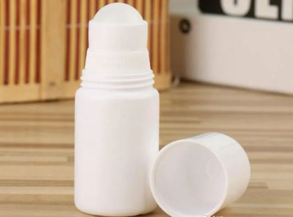 30ml 50ml 100ml Frasco Roll On de Plástico Branco Recarregável Frasco de Desodorante Óleo Essencial Frascos de Perfume Faça Você Mesmo Recipientes de Cosméticos Pessoais Moda