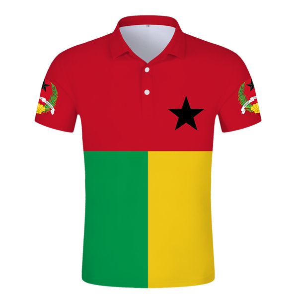 Polo da uomo Guinea Bissau Polo Fai da te Nome personalizzato gratuito Numero Gnb Polo Nazione Bandiera Paese Gw Republic Guinee College 3d Abbigliamento 230620