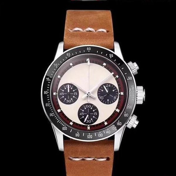 OROLOGIO Cronografo Vintage Perpetual Paul Newman Quarzo giapponese Acciaio inossidabile Uomo Orologi da uomo Orologio da polso282u249e