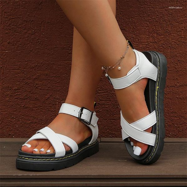 Sandalen Frauen Anzug Sommer Heels Muffins Schuh Weibliche Große Größe Flache 2023 frauen Strand Mode Schwarz Plattform Sandalen