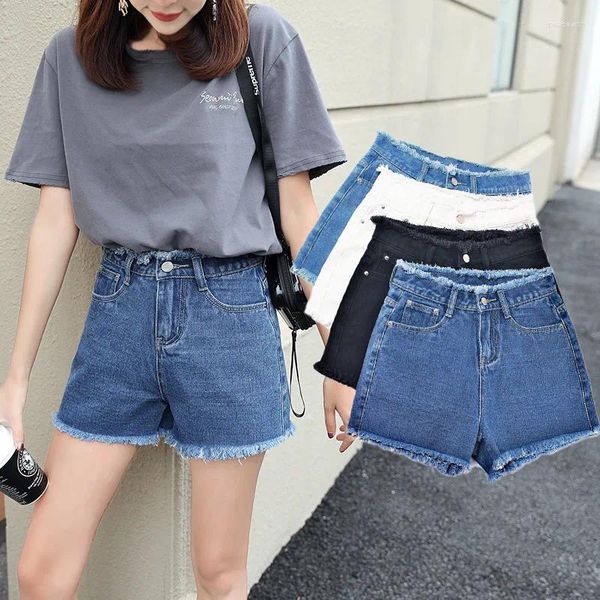 Frauen Jeans Vintage Taille Crimpen Denim Shorts Frauen 2023 Europa Stil Mode Dünne Beiläufige Femme Kurze Plus Größe