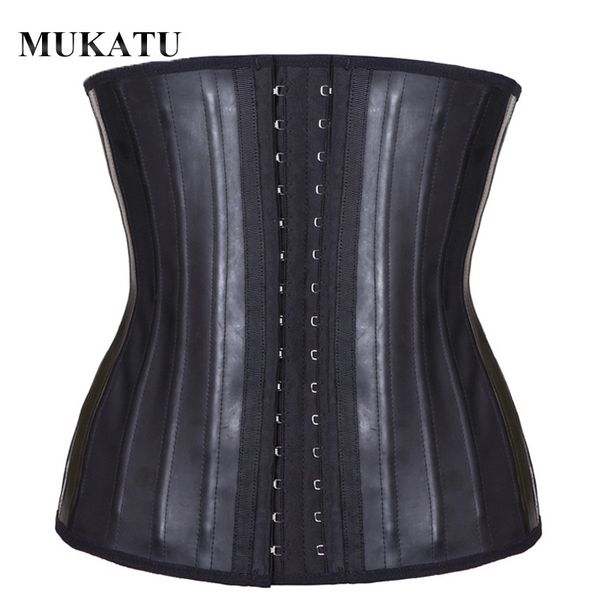 Womens Shapers MUKATU Latex Waist Trainer Corsetto Belly Slim Belt Body Shaper Modeling Strap 25 Steel Boned Cincher Gaine Amincissante 230620