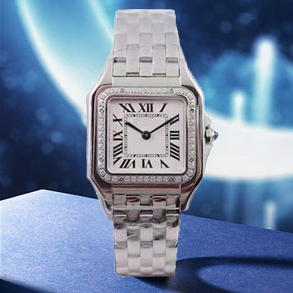 Lady Tank Square Automatic Watches Механические модные роскошные из нержавеющей стали часы дата