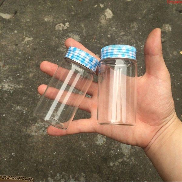 47 * 90 * 34mm 100ml Bottiglie regalo in vetro Tappo in silicone Vite Tappo in alluminio Barattoli vuoti Contenitori a tenuta 12 pezzi di alta qualità Scutj