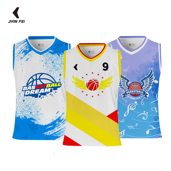 Set di abbigliamento Set uniforme da basket per bambini personalizzato Set magliette da basket per bambini traspiranti Top in jersey da basket per ragazzi 230620
