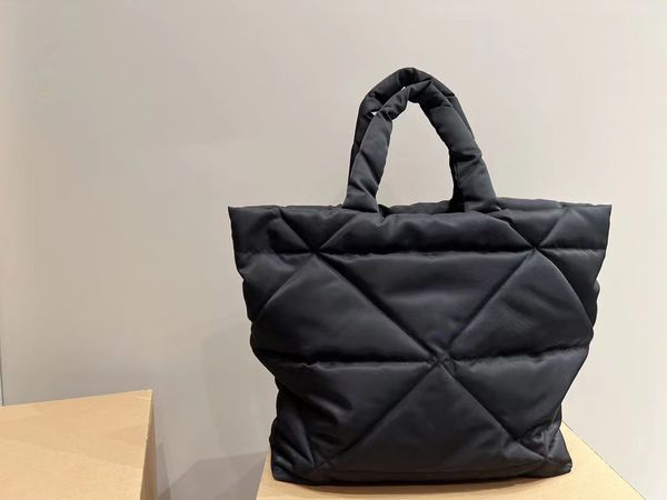 Autunno e inverno nuova borsa nuvola a quadri di diamanti tinta unita giacca di cotone filo brillante Borsa tote borsa per cucire auto borsa della spesa di grande capacità