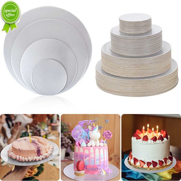 Neue 4-10 zoll Runde Kuchen Bord Basis Einweg Kuchen Platte Papier Cupcake Dessert Tray Geburtstag Party Hochzeit Kuchen dekoration Werkzeuge