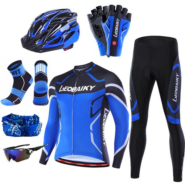 Conjuntos de camisas de ciclismo de alta qualidade para bicicletas profissionais mangas compridas roupas masculinas para ciclismo Mtb roupas esportivas acolchoadas 3D respiráveis kits completos 230620