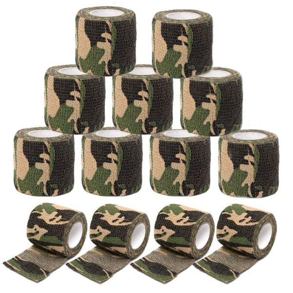 Tattoo Grips 6/12/24/48pcs Camuflagem Tattoo Grip Bandage Elastic Wraps Fitas Não Tecido Autoadesivo Proteção de Dedo para Máquina de Tatuagem Caneta 230620