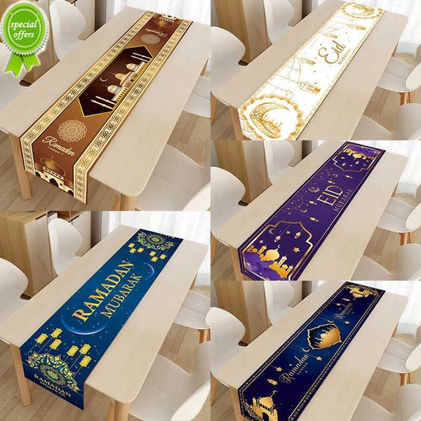 Nuovo Ramadan Decorazione Runner EID Mubarak Decor Per La Casa Tovaglia Ramadan Kareem Partito Musulmano Islamico Eid Al Adha Regali 2023