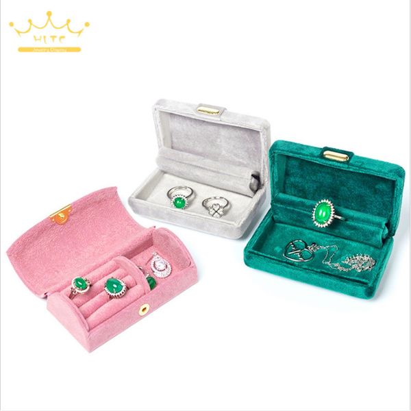 Schmuckschatullen High-End-Samt-Schmuckkästchen Schmuck Kreative Sammelbox Multifunktionale tragbare Ring-Ohrring-Halsketten-Anhänger-Verpackungsbeutel 230620