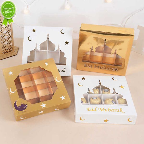 Новый 1-5шт. Eid Mubarak Gift Box Candy Cake Packaging Box Ramadan Kareem Украшение 2023 Исламские мусульманские принадлежности