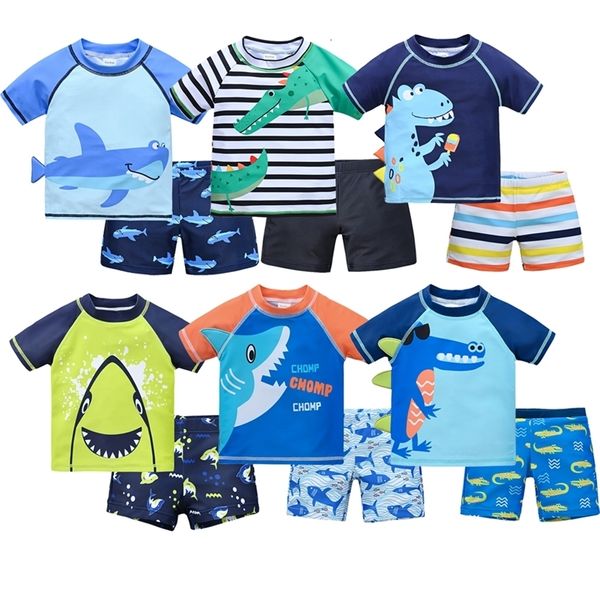 Costume da bagno per bambini in due pezzi Cool Print 2 Pcslot 1-7 anni Pantaloncini da surf per bambini estivi Bambini Ragazzi Costumi da bagno Beach Surf 230620