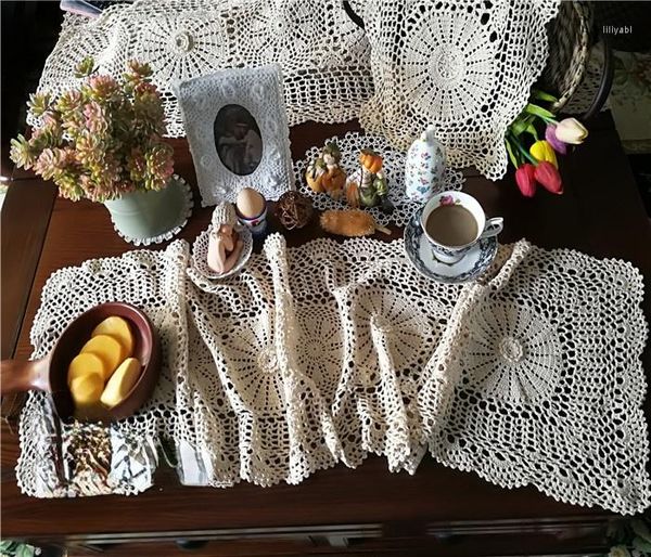 Tovagliette 2023 American Country Handmade Crochet Runner Tovaglietta Divano E Asciugamano Tappetino Decorazione Soggiorno Camera Da Letto