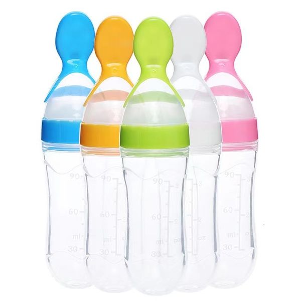 Tazze Piatti Utensili Cucchiaio per bebè Biberon Contagocce Cucchiai in silicone per l'alimentazione Medicine Kids Toddler Posate Born Training Rice 230621