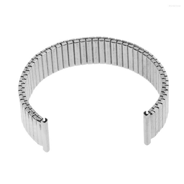 Смотреть полосы Band Braf Bracelet Solid Link для мужчин Женщины 18 -миллиметровые спортивные весны из нержавеющей стали