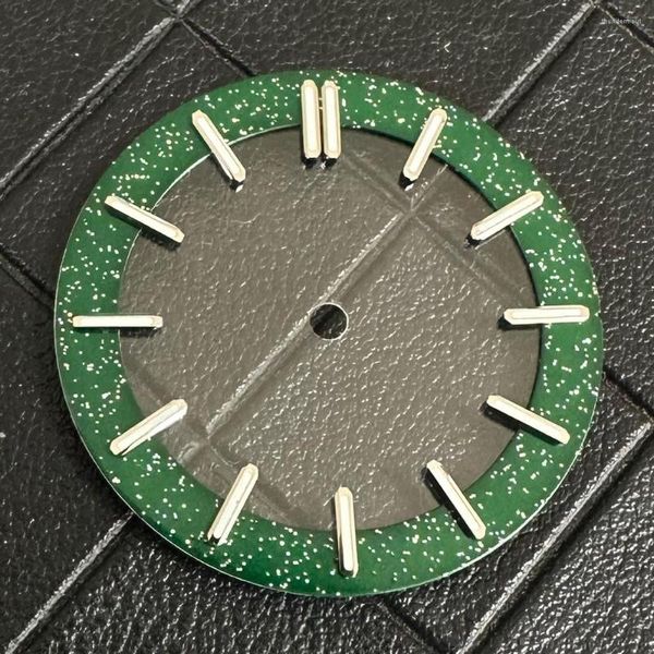 Onarım Kitlerini İzle 31.8mm Dial Green Luminous Aksesuarlar İzler Japonya için Saatler NH70 Hareket Tekerlek Yıldız Disk Parçaları