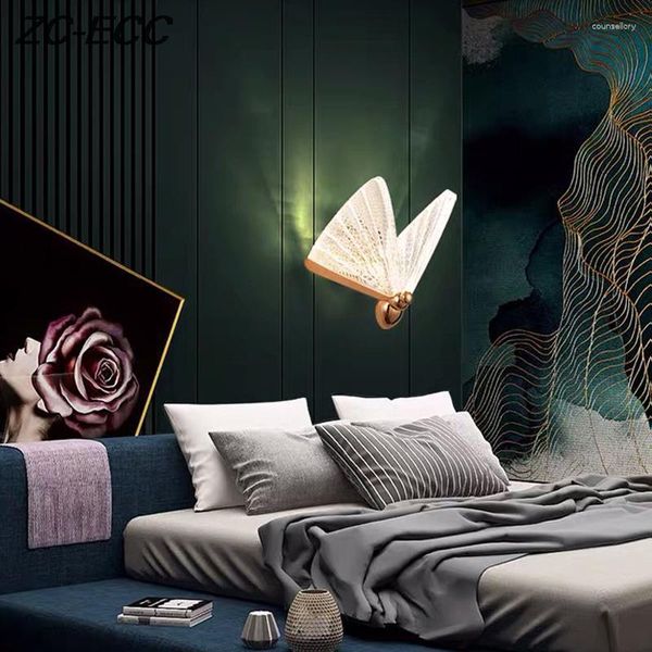 Wandlampen Design Schmetterling LED Lampe Moderne Nordic Nacht Innenbeleuchtung Wohnzimmer Schlafzimmer Wandleuchte Wohnkultur Licht