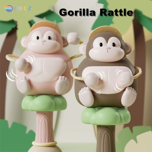 Новинка игры детские погремучные игрушки горилла животные прощай
