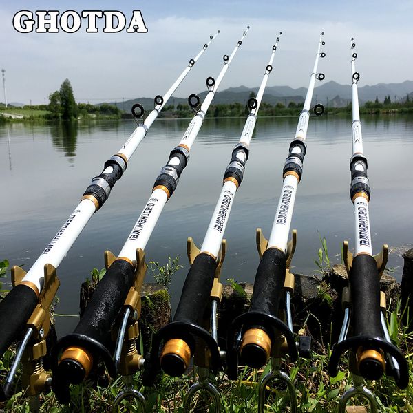 Varas giratórias GDA 21M 36M Carpa Fishing Rod alimentador Hard FRP Fibra de Carbono Vara de pesca telescópica 230621