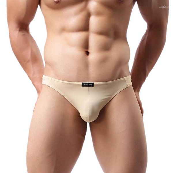 Cuecas Sexy Men's Underwear Tanga Ice Silk U Convexo Cuecas Masculinas Shorts Breve Bojo Bolsa Tangas