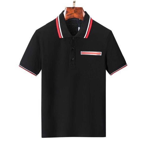 Modisches Poloshirt für Herren, Herren-Poloshirts, großes und großes Poloshirt, Top-T-Shirt, kurzärmelige T-Shirts, lose Designer-T-Shirts, lässiges schwarzes weißes T-Shirt, luxuriöse, schlichte Hemden für Männer, PGA5