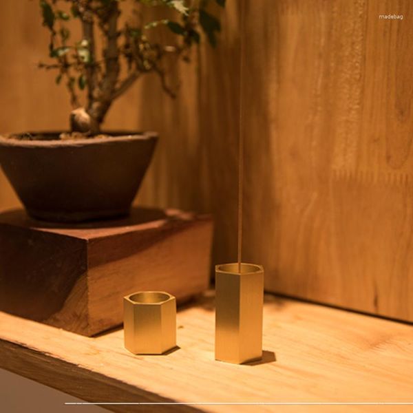 Mum tutucular küçük altın stand vazolar mumlar bakır geometrik vintage masa düğün metal İskandinav tarzı portacandele vazo oda