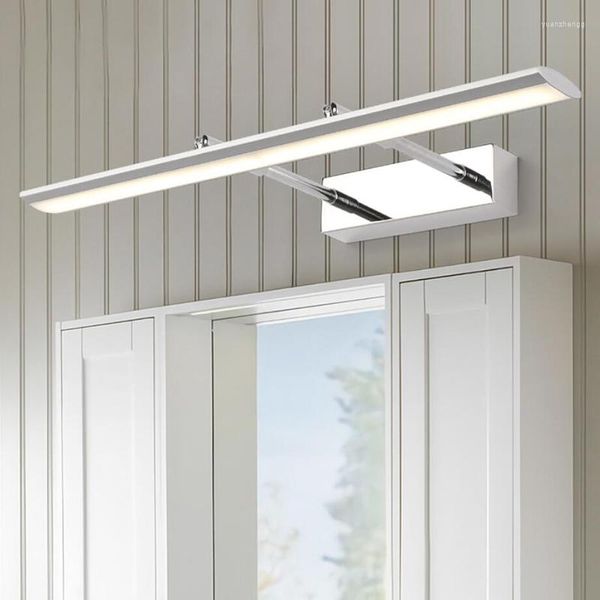 Duvar lambaları LED ayna dolabı ışığı modern minimalist İskandinav banyo paslanmaz çelik tuvalet makyajı