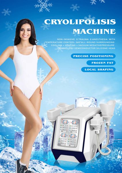 Cryolipolisis 4d custo de congelamento de gordura Cryo cool Escultura corporal Sistemas de equipamentos Celulite congelado perda de peso cuidados com o corpo 4 alças congeladas máquina de beleza portátil