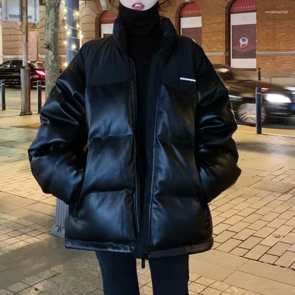 Женские траншеи Coats Winter Women Parkas 2023 PU