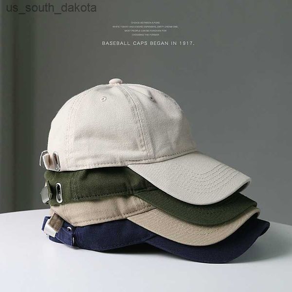 Boné de beisebol de algodão de alta qualidade SLECKTON para homens e mulheres moda sólido snapback chapéu papai chapéu lavável verão chapéu de sol atacado L230523