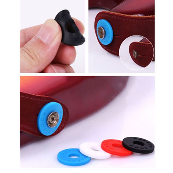 4 pçs Guitar Strap Lock Peças de guitarra Acessórios Elétrica Guitar Strap Locks Blocos Material de borracha Peças de guitarra baixo