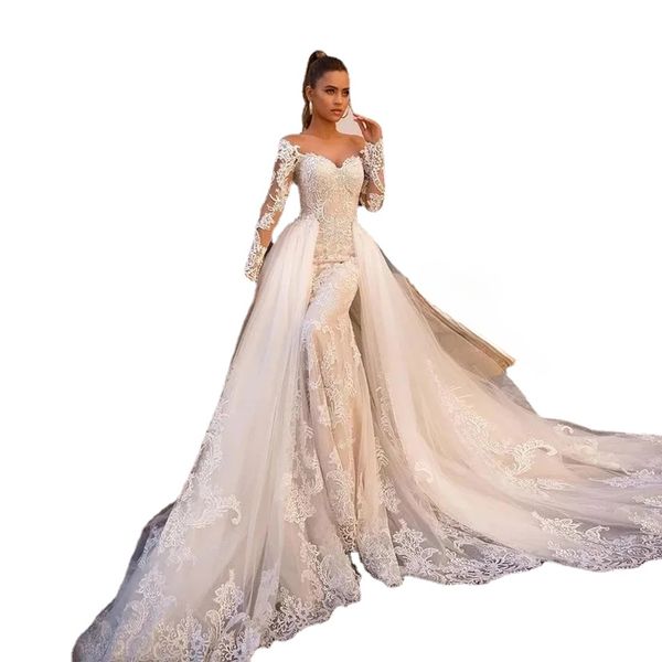 una linea Abiti da sposa Bohemia scollo a V Beach Tulle Applique in pizzo plus size Abito da sposa Vintage A-Line Vestido De Novia per le donne Custom Made