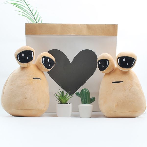 Peluş Bebekler 22cm Pet Alien Pou Peluş Oyuncak Kawaii Alien Pet Bebek Sevimli Pou Dolgulu Toys Yumuşak Peluş Hayvan Hediye Oyuncakları Kızlar İçin Kız 230620