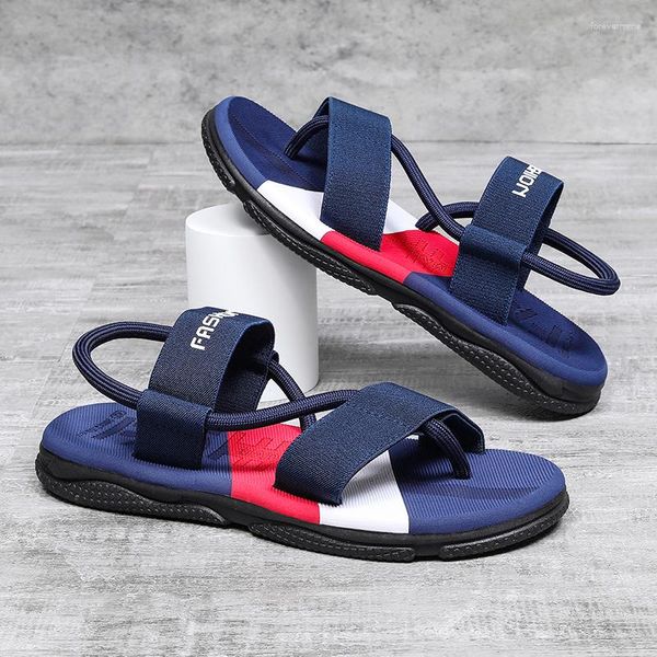 Sandálias Men's Flat Thong 2023 Summer Open Toe Beach Shoes For Men Outdoor Casual Men Flip Flops Fashion Respirável Sandalias