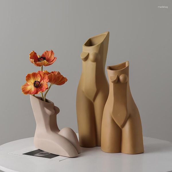 Vasen Nordic Abstrakte Körper Kunst Vase Wohnkultur Keramik Handwerk Kreative Frau Wohnzimmer Blume Anordnung Ornamente