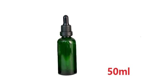 Frascos de pipeta de reagente líquido de vidro verde para todos os jogos Conta-gotas Aromaterapia 5ml-100ml Óleos essenciais Frascos de perfumes por atacado grátis DHL