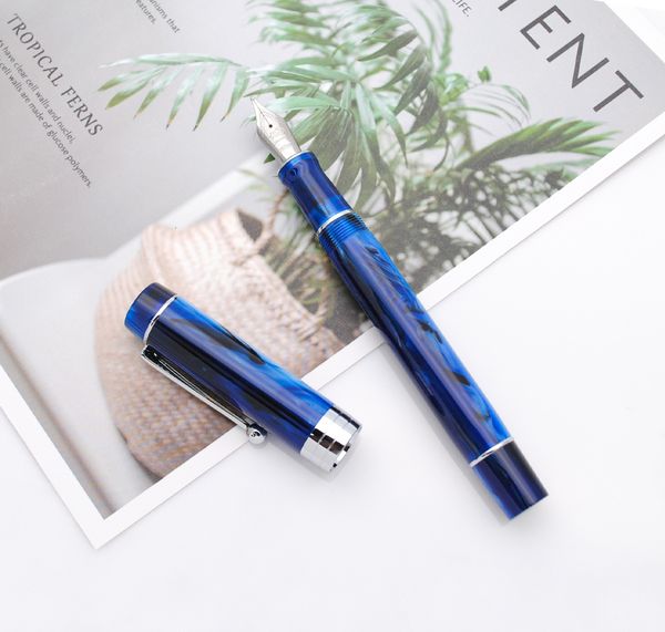 Фонтановые ручки Jinhao Centennial 100 Fountain Pen 18 кг из золотистого покрытия M nib 0,7 мм смоляной ручки с офисом конвертер подарки 230620