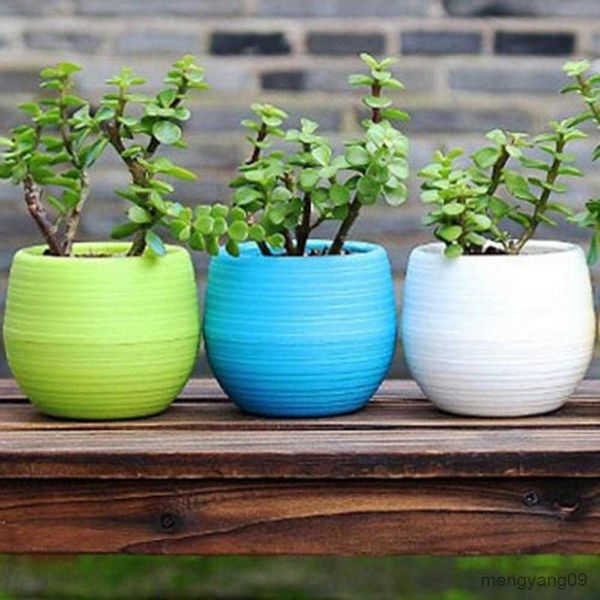 Fioriere Vasi in plastica a forma di uovo Vaso per piante Foro di drenaggio Vaso per fiori Home Office Decorazioni da giardino R230621