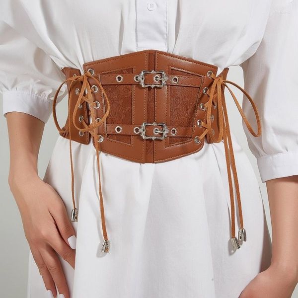 Cinture Corsetto con motivo floreale in pizzo Fasce regolabili per banchetto da donna Cintura elastica aderente a vita alta