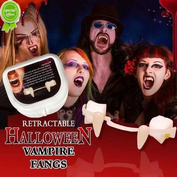 Neue einziehbare Vampirzähne, Halloween-Party-Dekoration, Horror, blutige Zombie-Elfenzähne, Monster-Werwolfzähne, Cosplay-Kostüm-Requisiten