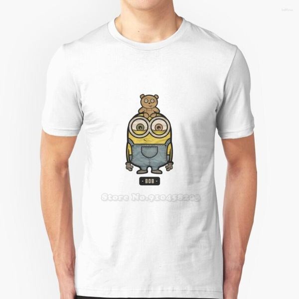 T-shirt da uomo King Bob T-shirt a maniche corte Harajuku Hip-Hop Tee Tops Divertente Cute Cartoon Movie Giallo Cool Fun Banana Geek Nerd Film