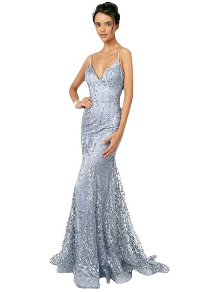 Vestidos de noite dourados luxuosos Renda com alça de lantejoulas Contas de cristal Lantejoulas Trem de varredura Formal Nupcial Concurso Vestidos de formatura feitos sob medida