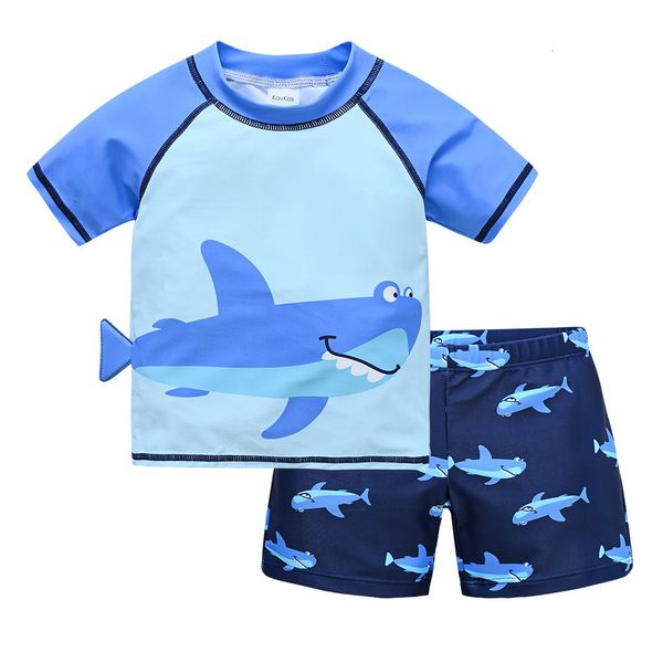 Shorts Honeyzone Baby-Badebekleidungsset Kinder-Badeanzug mit UV-Schutz Haifisch-Druck-Schwimmbadeanzug für Kinder Jungen 230620