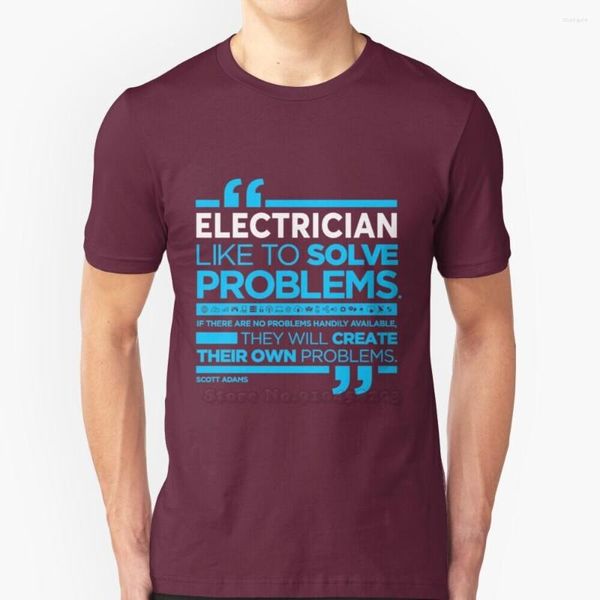 Herren-T-Shirts, Elektriker – löst gerne Probleme, Sommer, schönes Design, Hip-Hop-T-Shirt, Tops, Geburtstagsgeschenk, Geschenk für