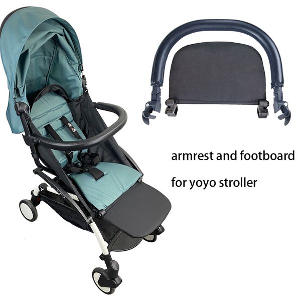 Acessórios de peças de carrinho de bebê estribo de couro pano material alça barra acessórios de carrinho de bebê para babyzen yoyo yoya babytime carrinho de bebê bumper 230620