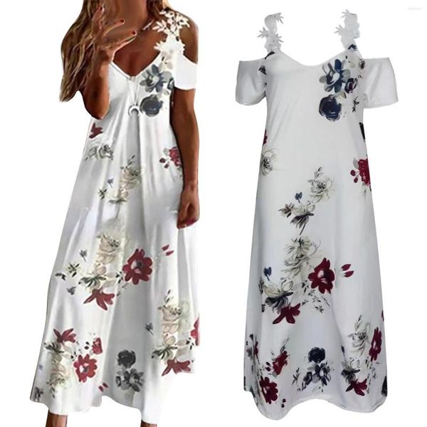 Vestidos Casuais Vestido Maxi Sem Mangas Sexy Estampado Feminino Tropical Backless Beach Robe Feminino Feminino Superdimensionado Skinny Bodycon