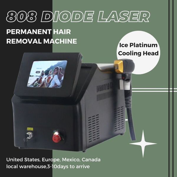 Ice Platinum Home Beauty Instrument 808 nm Diodenlaser-Haarentfernungsgerät, Luftkühlung, schmerzloser Laser-Epilierer