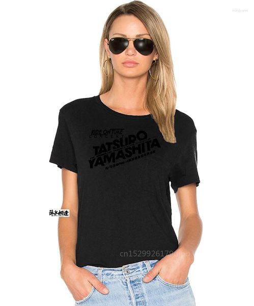 Женские футболки езды на время езда на время Tatsuro Yamashita-стандартная футболка Unisex Mens 2023 модная рубашка бренда O-образное хлопок хлопка