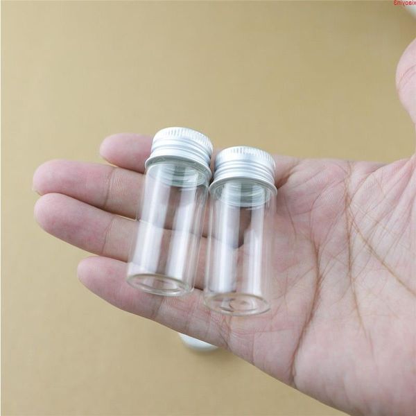 100 Pz / lotto 22 * 50mm 10 ml Bottiglie di vetro minuscole Bottiglie di stoccaggio Barattolo Vasi piccoli Fiale Mini Contenitori Bottiglie DECORATIVE Alta qualità Ahsim